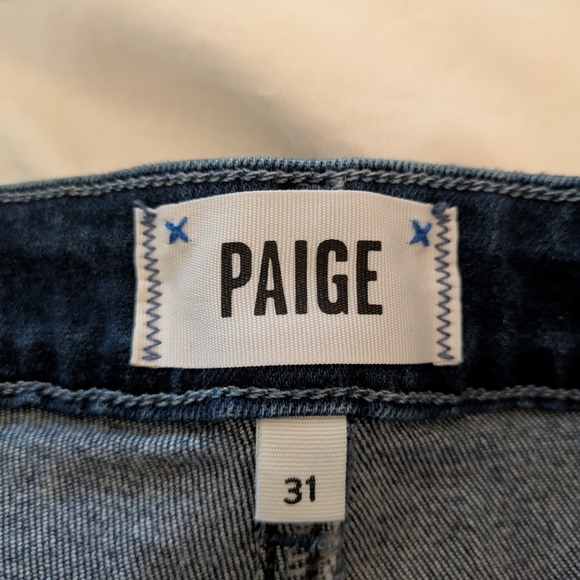 PAIGE Women's Jeans Amber 31 Raw Hem Cropped - Picture 6 of 16